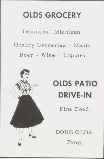 Patio Drive-In - Vintage Yearbook Ad